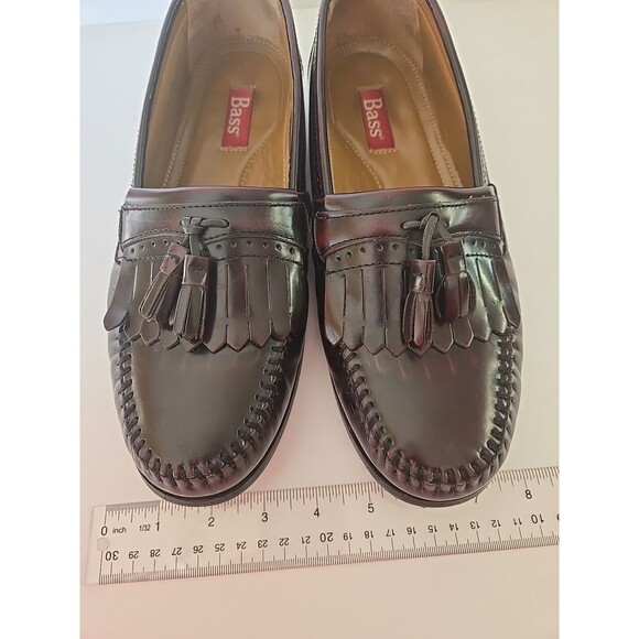 Bass Grammer Padded Burgundy Leather Dress Loafer SZ 9 D Excellent Condition main image 13
